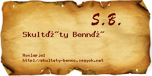 Skultéty Bennó névjegykártya